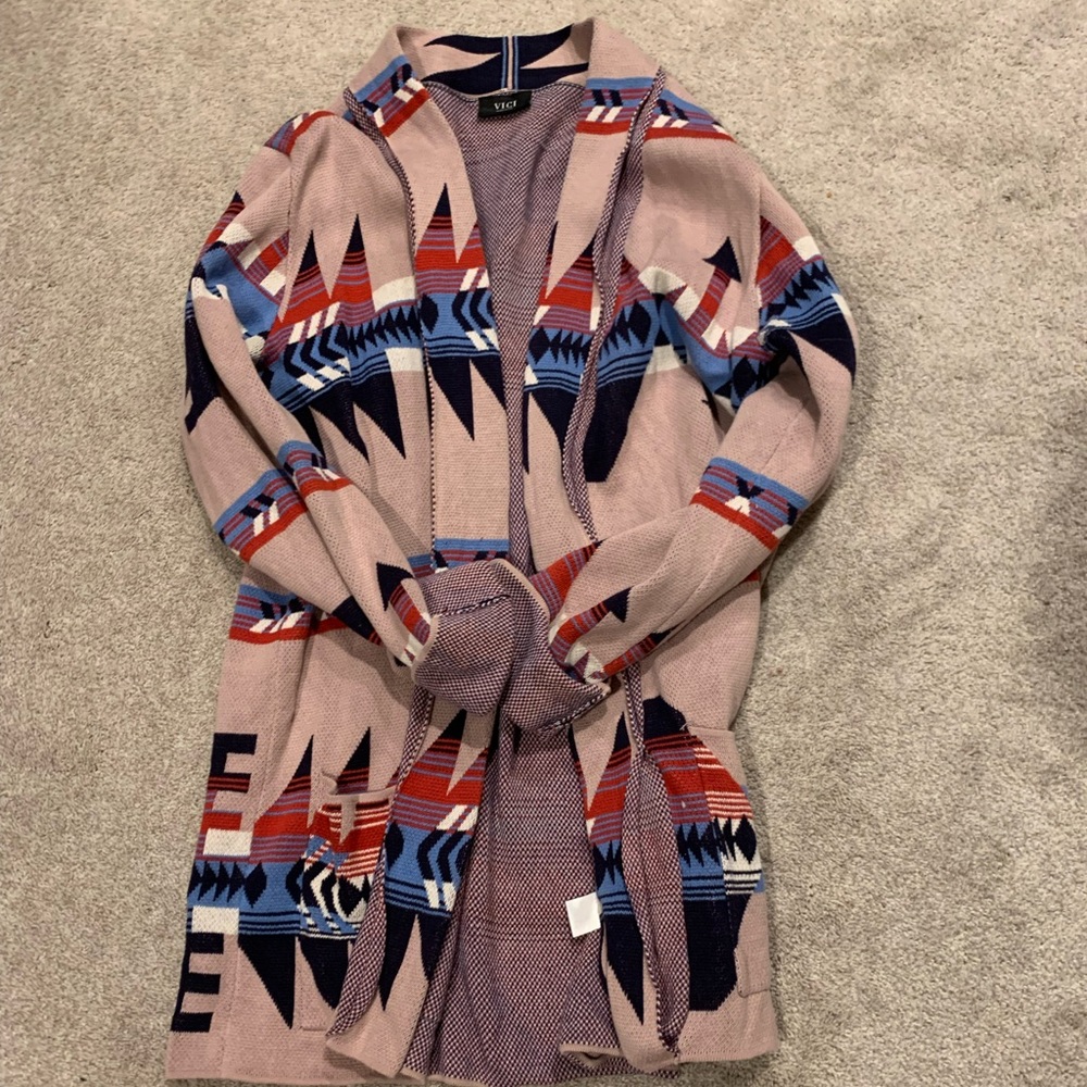 VICI Aztec Long Cardigan Sweater